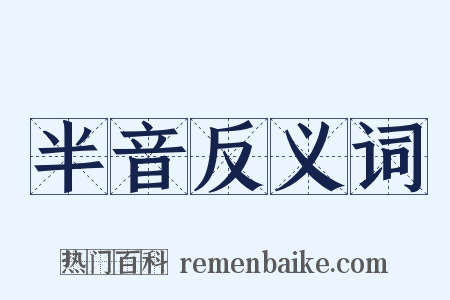 半音反义词是什么意思的图片